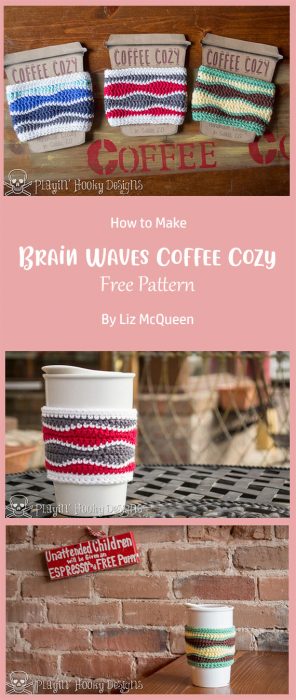 Brain Waves Coffee Cozy By Liz McQueen