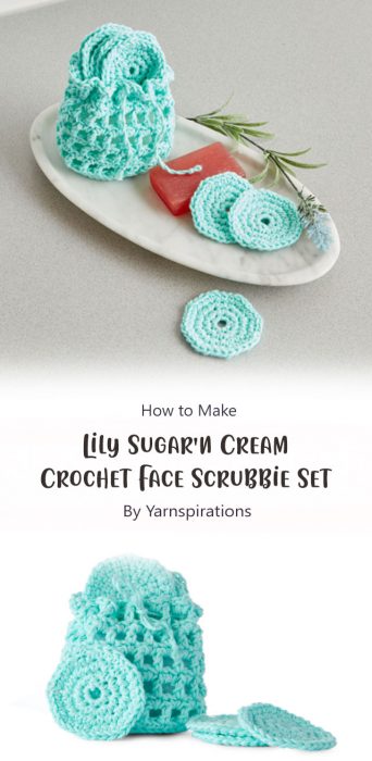 Lily Sugar'n Cream Crochet Face Scrubbie Set By Yarnspirations