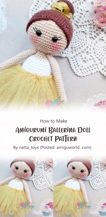 Amigurumi Ballerina Doll Crochet Pattern By natta_toys (Posted amiguworld. com)