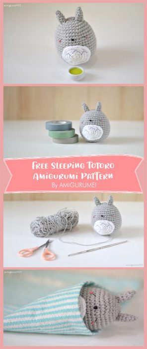Free Sleeping Totoro Amigurumi Pattern By AMIGURUMEI