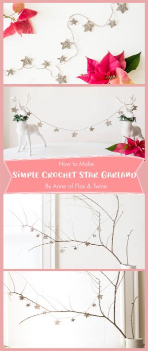 Simple Crochet Star Garland Tutorial By Anne of Flax & Twine