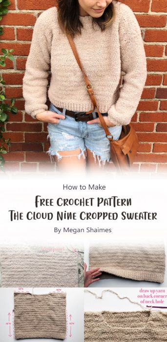 The Cloud Nine Cropped Sweater - Free Crochet Pattern The Cloud Nine Cropped Sweater By Megan Shaimes