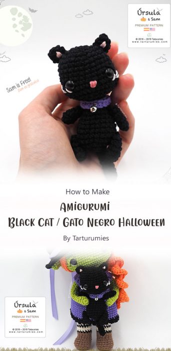 Amigurumi Black Cat / Gato Negro Halloween By Tarturumies
