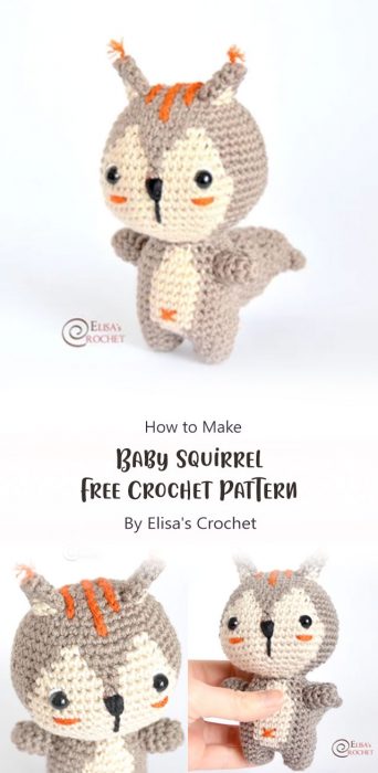 Baby Squirrel Free Crochet Pattern By Elisa's Crochet