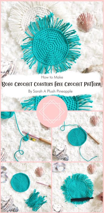 Boho Crochet Coasters — Free Crochet Pattern By Sarah A Plush Pineapple