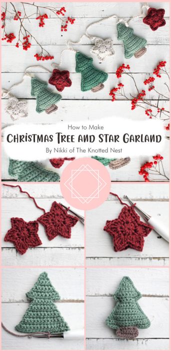Christmas Tree and Star Garland By Nikki of The Knotted Nest