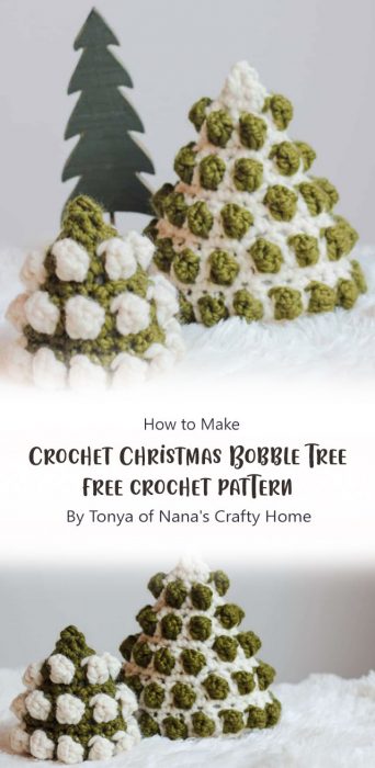 Crochet Christmas Bobble Tree free crochet pattern By Tonya of Nana's Crafty Home