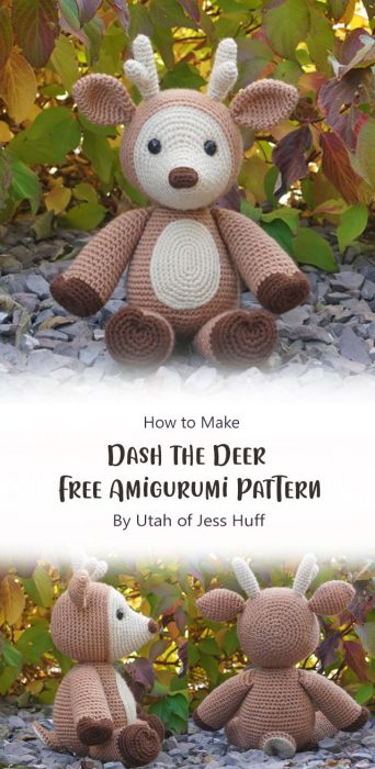 Dash the Deer Free Amigurumi Pattern By Utah of Jess Huff