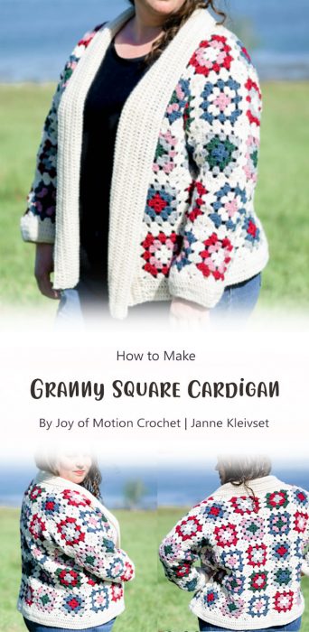 Granny Square Cardigan By Joy of Motion Crochet | Janne Kleivset