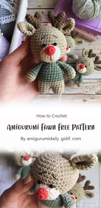 Amigurumi Fawn Free Pattern By amigurumidaily. gidif. com