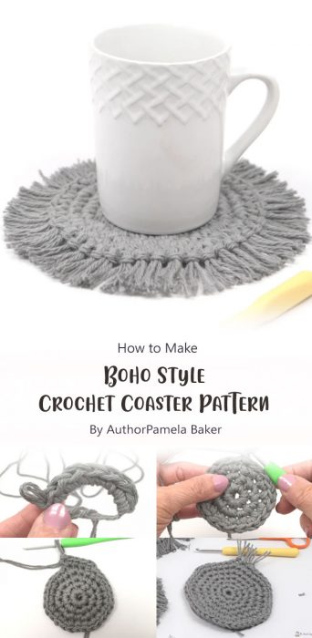 Boho Style Crochet Coaster Pattern By AuthorPamela Baker