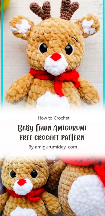 Baby Fawn Amigurumi free crochet pattern By amigurumiday. com