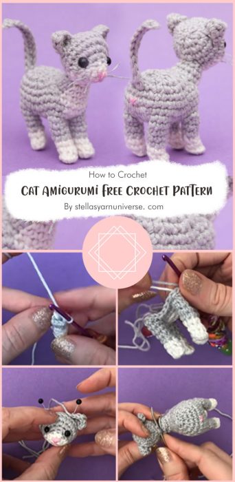 Cat Amigurumi Free Crochet Pattern By stellasyarnuniverse. com