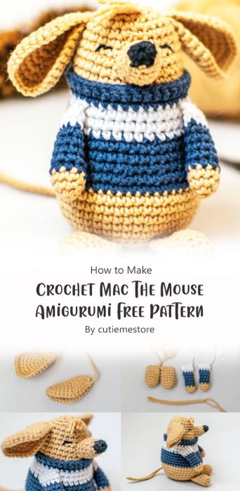 Crochet Mac The Mouse Amigurumi Free Pattern By cutiemestore