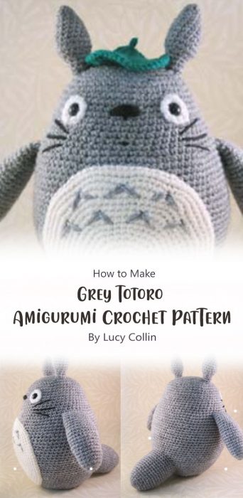 Grey Totoro Amigurumi Crochet Pattern By Lucy Collin