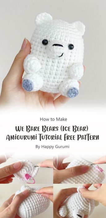We Bare Bears (Ice Bear) Amigurumi Tutorial | Free Pattern By Happy Gurumi