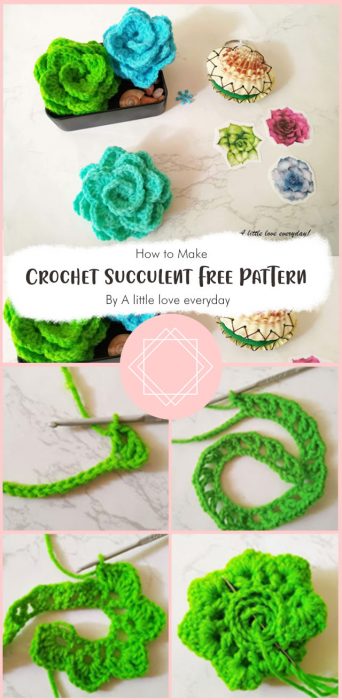 Crochet Succulent Free Pattern By A little love everyday