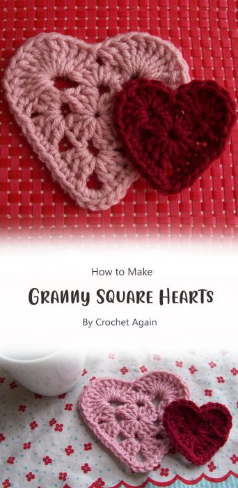 Granny Square Hearts ♥ By Crochet Again