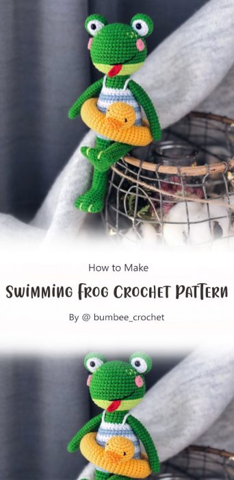 Swimming Frog Crochet Pattern By @ bumbee_crochet