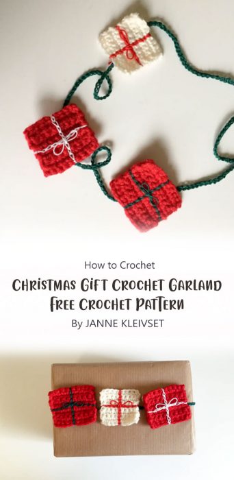 Crochet Christmas Gift Crochet Garland - Free Crochet Pattern By JANNE KLEIVSET