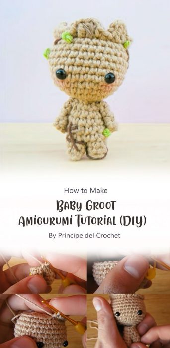Baby Groot Amigurumi Tutorial (DIY) By Príncipe del Crochet