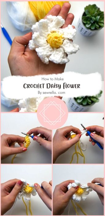 Crochet Daisy Flower By sewrella. com