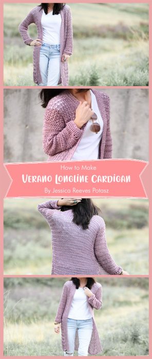 Verano Longline Cardigan By Jessica Reeves Potasz
