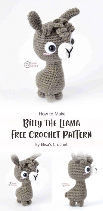 Billy the Llama Free Crochet Pattern By Elisa's Crochet