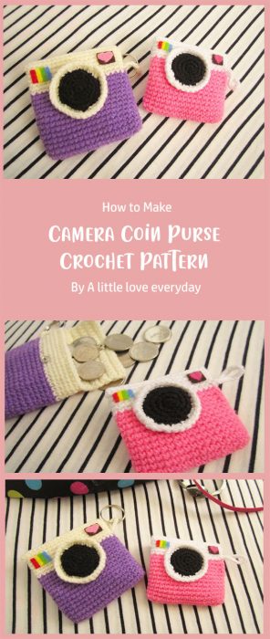 Camera Coin Purse Crochet Pattern By A little love everyday