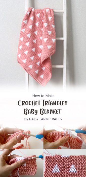 Crochet Triangles Baby Blanket By DAISY FARM CRAFTS