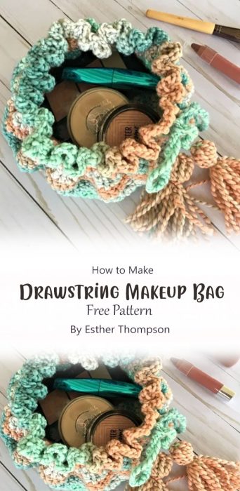 Drawstring Makeup Bag By Esther Thompson