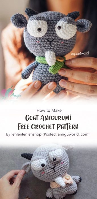 Goat Amigurumi Free Crochet Pattern By lenlenlenlenshop (Posted: amiguworld. com)