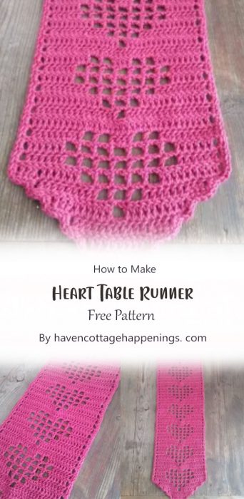 Heart Table Runner By havencottagehappenings. com