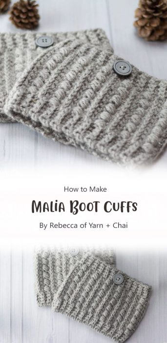 Malia Boot Cuffs By Rebecca of Yarn + Chai