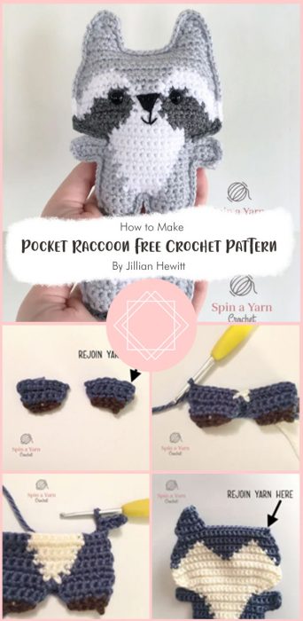 Pocket Raccoon Free Crochet Pattern By Jillian Hewitt