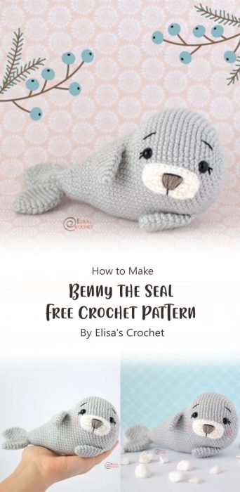 Benny the Seal Free Crochet Pattern By Elisa's Crochet