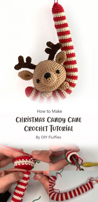 Christmas Candy Cane Crochet Tutorial By DIY Fluffies