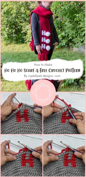 Ho Ho Ho Scarf ~ A Free Crochet Pattern By crystalized-designs. com