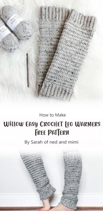 Willow Easy Crochet Leg Warmers – Free Pattern By Sarah of ned and mimi