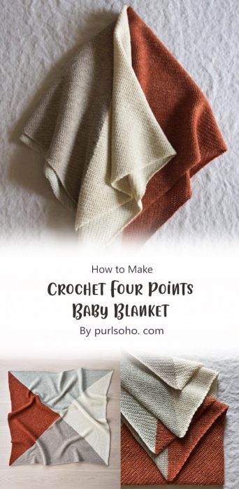 Crochet Four Points Baby Blanket By purlsoho. com