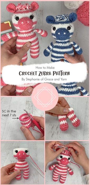 Crochet Zebra Pattern - A Free Crochet-A-Long By Stephanie of Grace and Yarn