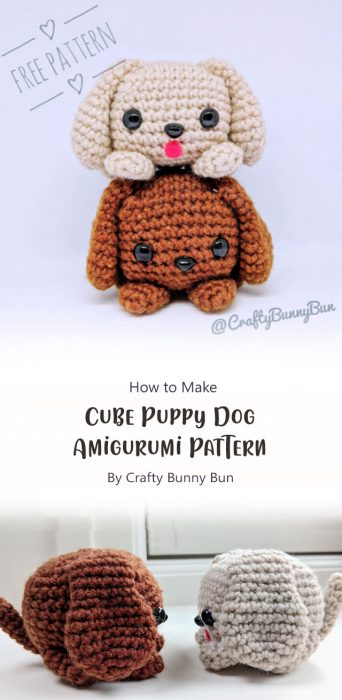 Cube Puppy Dog Amigurumi Pattern By Crafty Bunny Bun