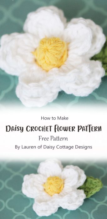 Daisy Crochet Flower Pattern By Lauren of Daisy Cottage Designs