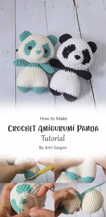 How to Crochet Amigurumi Panda By Ami Saigon