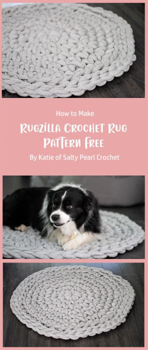 Rugzilla Crochet Rug Pattern Free By Katie of Salty Pearl Crochet