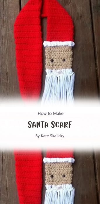 Santa Scarf By Kate Skalicky