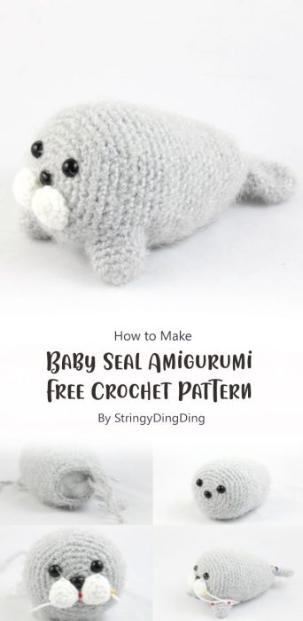 Baby Seal Amigurumi - Free Crochet Pattern By StringyDingDing
