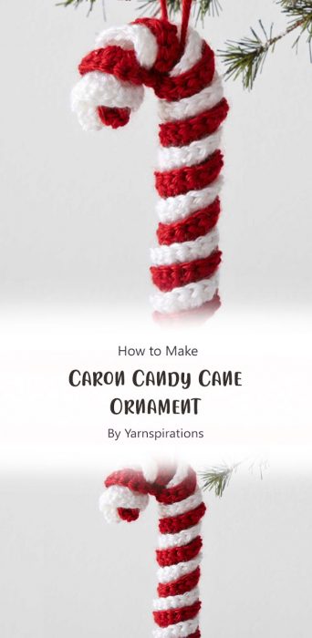 Caron Candy Cane Ornament By Yarnspirations