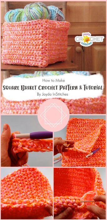 Square Basket Crochet Pattern & Tutorial By Jayda InStitches