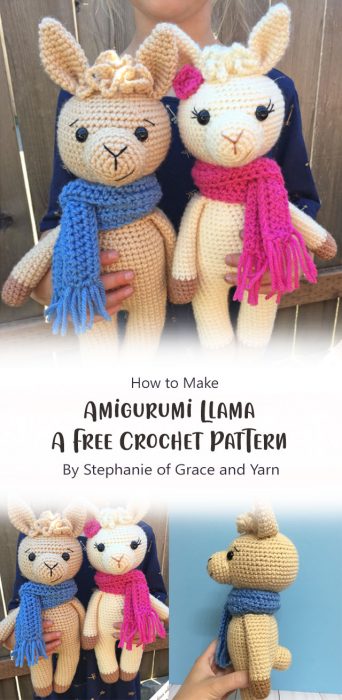 Amigurumi Llama - A Free Crochet Pattern By Stephanie of Grace and Yarn